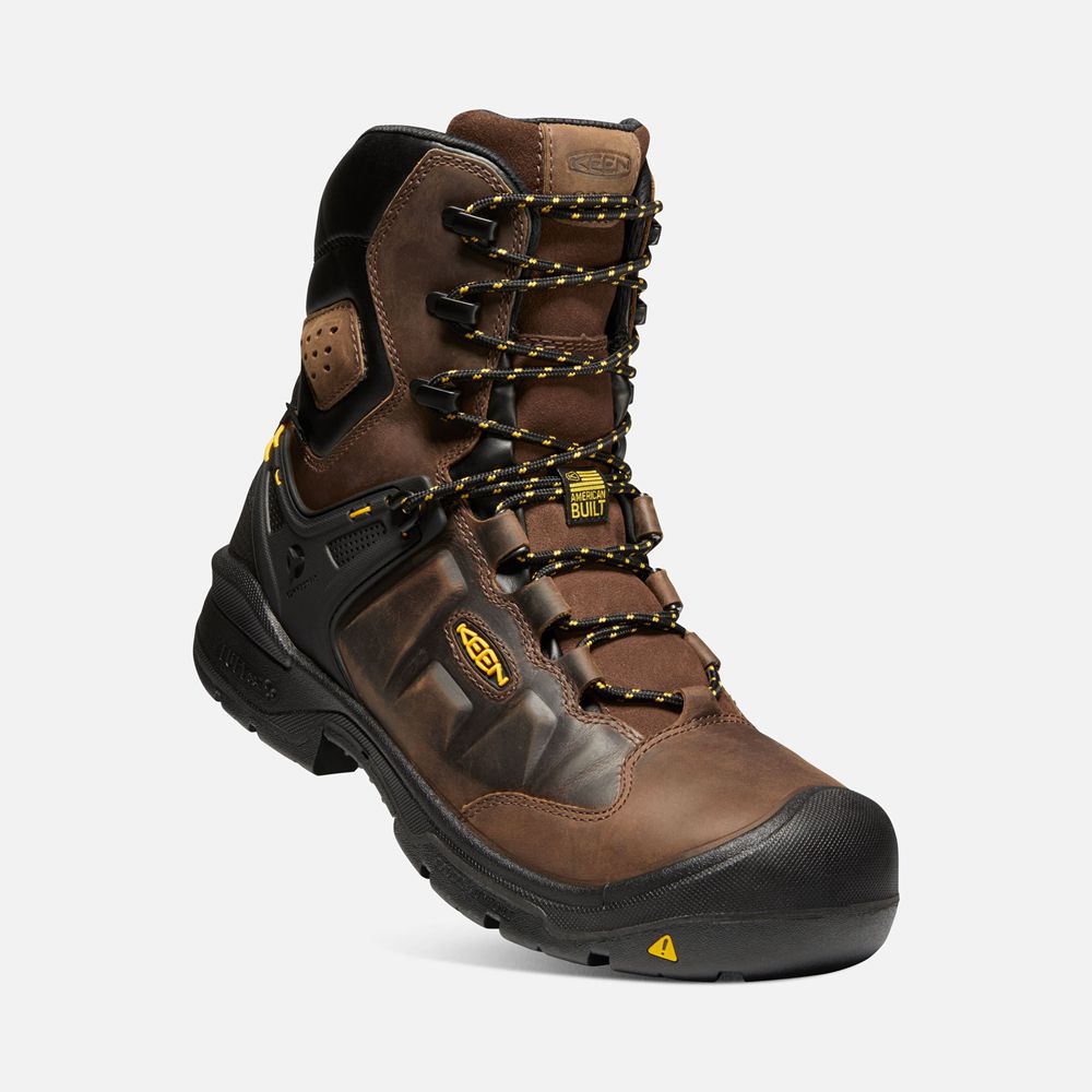 Botte de Travail Keen Homme Marron | Dover 8\" Insulated Waterproof (Carbon-Fiber Toe) | XYJCZ-6247